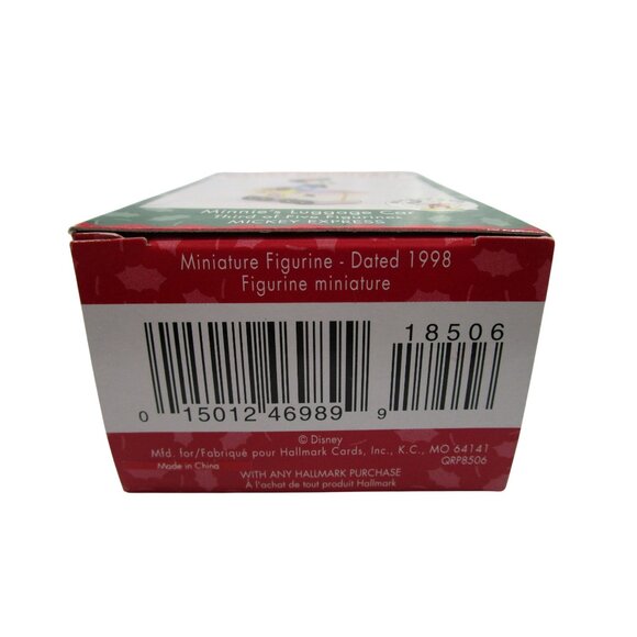 Hallmark Merry Miniatures Minnies Luggage Car1998 Mickey Express New - Picture 6 of 6